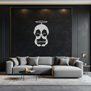Personalized Cute Angel Penguin Metal Wall Art – Custom Text Adorable Black Steel Decor for Kids Rooms and Nurseries- KAF449