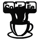 Coffee Elements Chemistry Metal Wall Art – Scientific Coffee Cup Black Steel Decor for Kitchens, Cafés, and Offices- KAF462