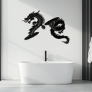 Yin Yang Dragon Duo Metal Wall Art – Eastern-Inspired Black Steel Decor for Modern, Zen and Asian-Themed Interiors- KAF464