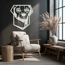 Geometric Dog Metal Wall Art - Modern Steel Animal Silhouette Decor - KAF468