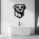 Geometric Dog Metal Wall Art - Modern Steel Animal Silhouette Decor - KAF468