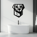 Geometric Dog Metal Wall Art - Modern Steel Animal Silhouette Decor - KAF468