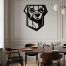 Geometric Dog Metal Wall Art - Modern Steel Animal Silhouette Decor - KAF468