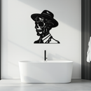 Sugar Head Makeup Man Metal Wall Art - Bold Steel Silhouette Decor- KAF471