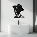 Sugar Head Makeup Man Metal Wall Art - Bold Steel Silhouette Decor- KAF471