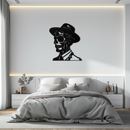 Sugar Head Makeup Man Metal Wall Art - Bold Steel Silhouette Decor- KAF471