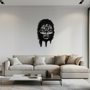 Schizophrenia Metal Wall Art - Dual Expression Steel Silhouette Decor- KAF473