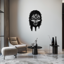 Schizophrenia Metal Wall Art - Dual Expression Steel Silhouette Decor- KAF473