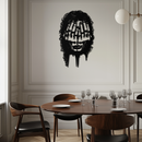 Schizophrenia Metal Wall Art - Dual Expression Steel Silhouette Decor- KAF473