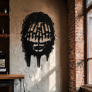 Schizophrenia Metal Wall Art - Dual Expression Steel Silhouette Decor- KAF473