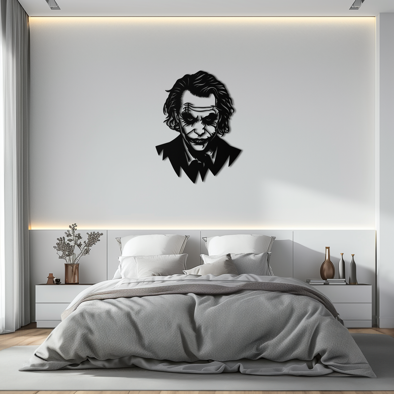 Joker Metal Wall Art - Iconic Villain Steel Silhouette for Bold Interiors- KAF474