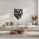 Bear Metal Wall Art - Wild Animal Steel Silhouette for Nature-Inspired Decor- KAF475