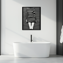 Confident Woman Metal Wall Art - Elegant Female Face Steel Silhouette- KAF476