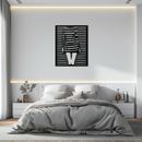 Confident Woman Metal Wall Art - Elegant Female Face Steel Silhouette- KAF476