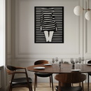 Confident Woman Metal Wall Art - Elegant Female Face Steel Silhouette- KAF476