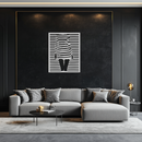 Confident Woman Metal Wall Art - Elegant Female Face Steel Silhouette- KAF476