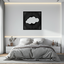 Minimal Cloud Metal Wall Art - Modern Steel Cloud Silhouette Decor- KAF478