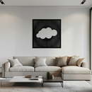 Minimal Cloud Metal Wall Art - Modern Steel Cloud Silhouette Decor- KAF478