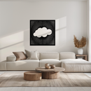 Minimal Cloud Metal Wall Art - Modern Steel Cloud Silhouette Decor- KAF478