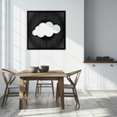 Minimal Cloud Metal Wall Art - Modern Steel Cloud Silhouette Decor- KAF478