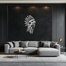 Native American Woman Metal Wall Art - Tribal Female Silhouette Steel Decor- KAF479