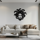 Medusa Metal Wall Art - Mythological Snake Hair Woman Steel Wall Decor- KAF481