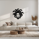 Medusa Metal Wall Art - Mythological Snake Hair Woman Steel Wall Decor- KAF481