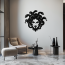 Medusa Metal Wall Art - Mythological Snake Hair Woman Steel Wall Decor- KAF481
