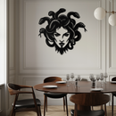Medusa Metal Wall Art - Mythological Snake Hair Woman Steel Wall Decor- KAF481
