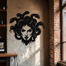 Medusa Metal Wall Art - Mythological Snake Hair Woman Steel Wall Decor- KAF481