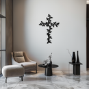 Cross Metal Wall Art - Sacred Christian Steel Wall Decor- KAF483