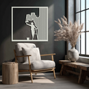 Painter Silhouette Metal Wall Art – Black Steel Artistic Home Decor- KAF489