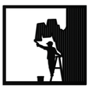 Painter Silhouette Metal Wall Art – Black Steel Artistic Home Decor- KAF489