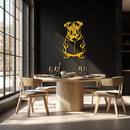 Reading Dog Silhouette Metal Wall Art – Black Steel Whimsical Pet Lover Decor- KAF491
