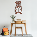 Reading Dog Silhouette Metal Wall Art – Black Steel Whimsical Pet Lover Decor- KAF491