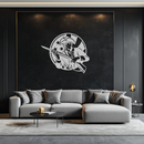 Patriotic Soldier Silhouette Metal Wall Art – Black Steel Military Home Decor- KAF508