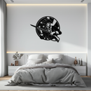 Patriotic Soldier Silhouette Metal Wall Art – Black Steel Military Home Decor- KAF508