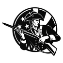 Patriotic Soldier Silhouette Metal Wall Art – Black Steel Military Home Decor- KAF508