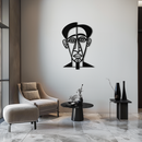 Abstract Face Line Art Metal Wall Decor – Modern Black Minimalist Sculpture- KAF509