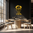 Abstract Face Line Art Metal Wall Decor – Modern Black Minimalist Sculpture- KAF509