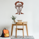 Abstract Face Line Art Metal Wall Decor – Modern Black Minimalist Sculpture- KAF509