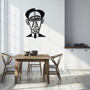 Abstract Face Line Art Metal Wall Decor – Modern Black Minimalist Sculpture- KAF509