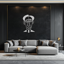 Abstract Face Line Art Metal Wall Decor – Modern Black Minimalist Sculpture- KAF509