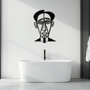 Abstract Face Line Art Metal Wall Decor – Modern Black Minimalist Sculpture- KAF509