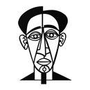 Abstract Face Line Art Metal Wall Decor – Modern Black Minimalist Sculpture- KAF509