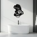 Cool Lizard Metal Wall Art – Unique Reptile Selfie Decor for Home and Office- KAF512