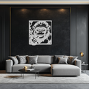 Smoking Chimpanzee Metal Wall Art – Cool Monkey Black Metal Wall Decor for Home- KAF513