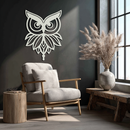 Owl Silhouette Metal Wall Art – Black Steel Bird Wall Decor for Modern Homes- KAF517