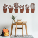 Cactus Succulent Plant Metal Wall Art – Modern Black Botanical Home Decor- KAF521