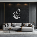 Ocean Waves and Buddha Silhouette Metal Wall Art – Zen Coastal Home Decor- KAF522